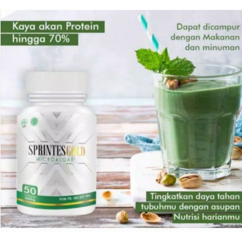 Sprintes Gold Microalgae 50 Kapsul