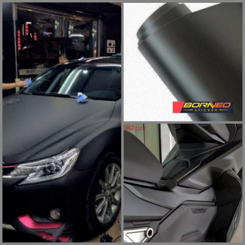STIKER MOTOR MOBIL SKOTLET HITAM DOFF HITAM MATE