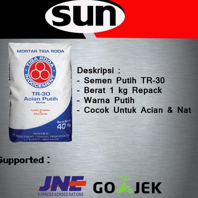 Terkini ETTUS Semen Putih Tiga roda TR-30 1kg Repack Dari 40 kg 64 Produk Keren