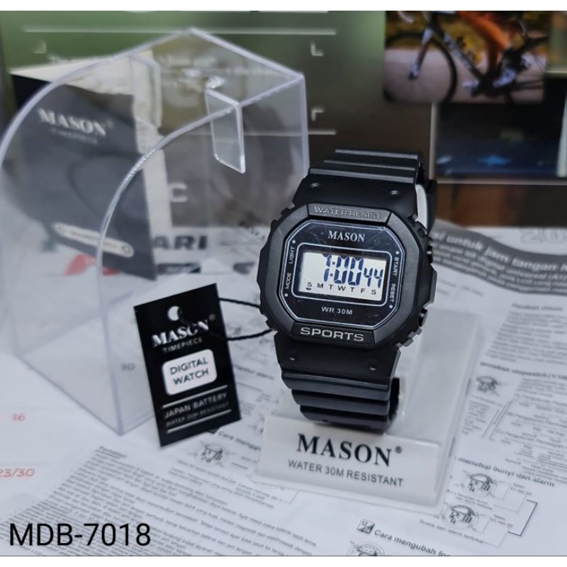 Jam Tangan Anak Digital Mason MDB 7018 Rubber Original