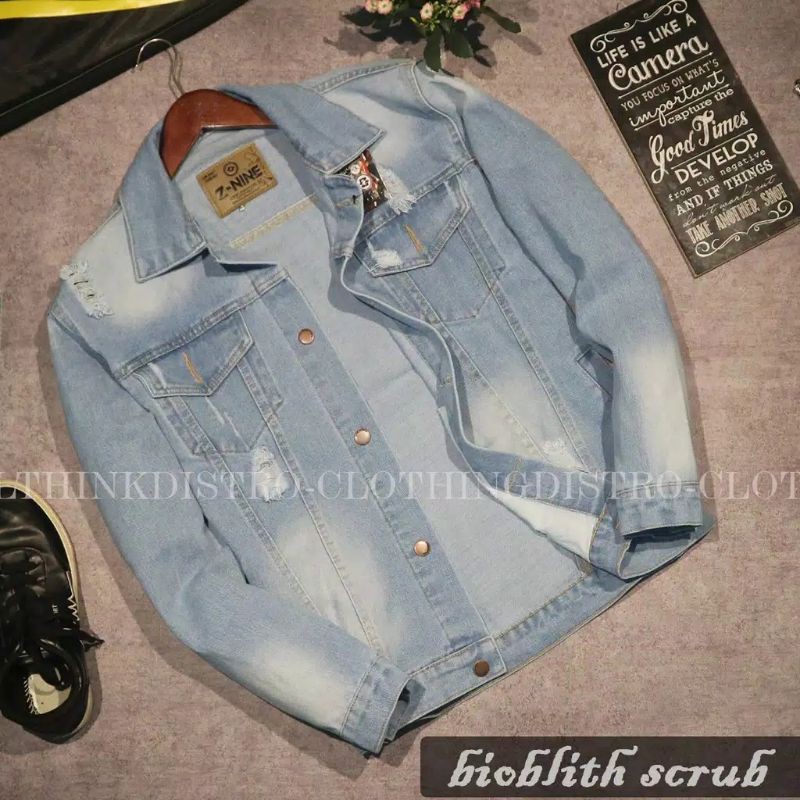 JAKET JEANS PRIA - JAKET DENIM PRIA - JAKET JEANS - JAKET PRIA - JAKET JEANS SANDWASH &amp; BISA COD