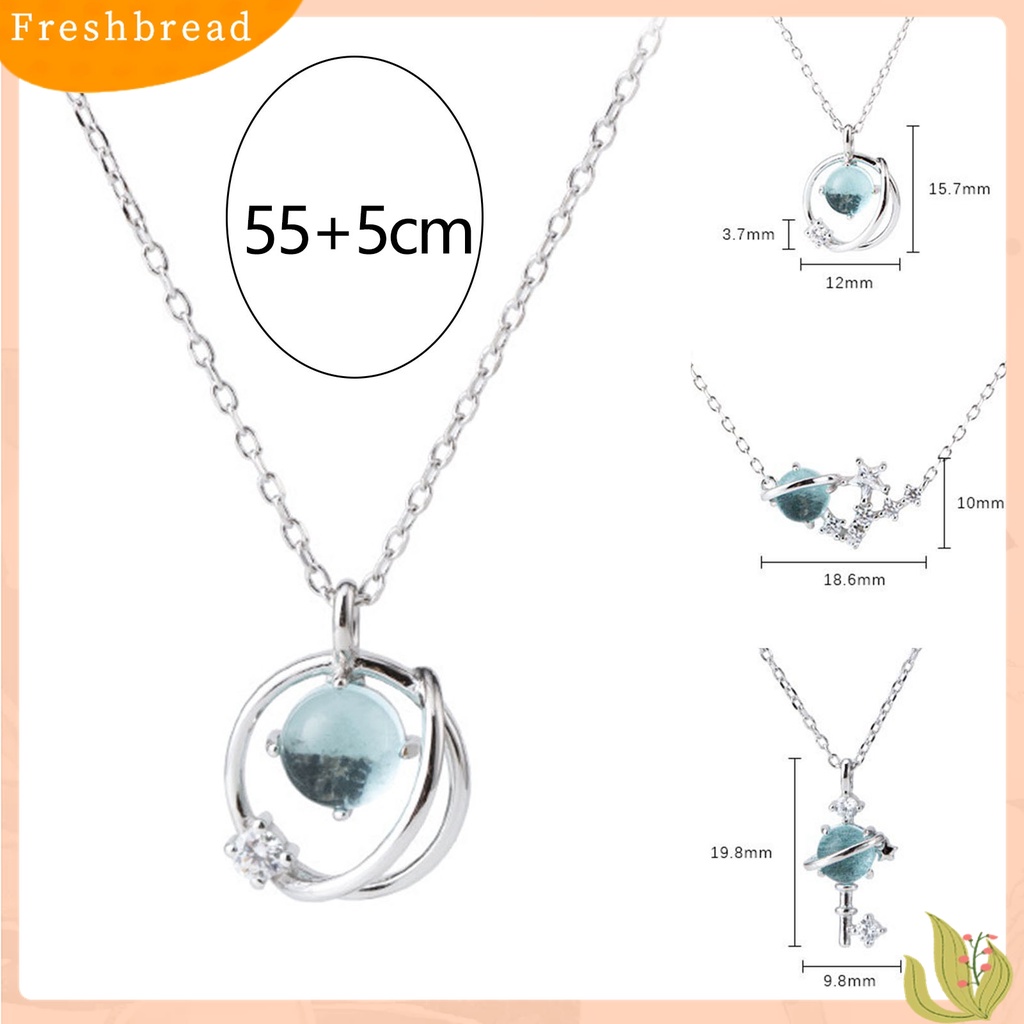 Terlaris Collarbone Necklace Transparent Star Fresh Fancy Planet Transparent Ladies Necklace for Date