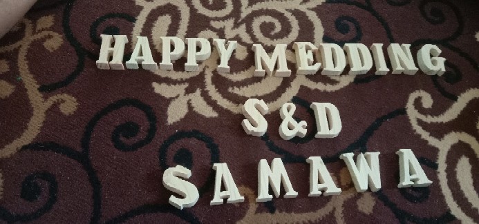 Huruf Dan Angka Timbul Ukuran Kecil Dari Kayu Jati Belanda