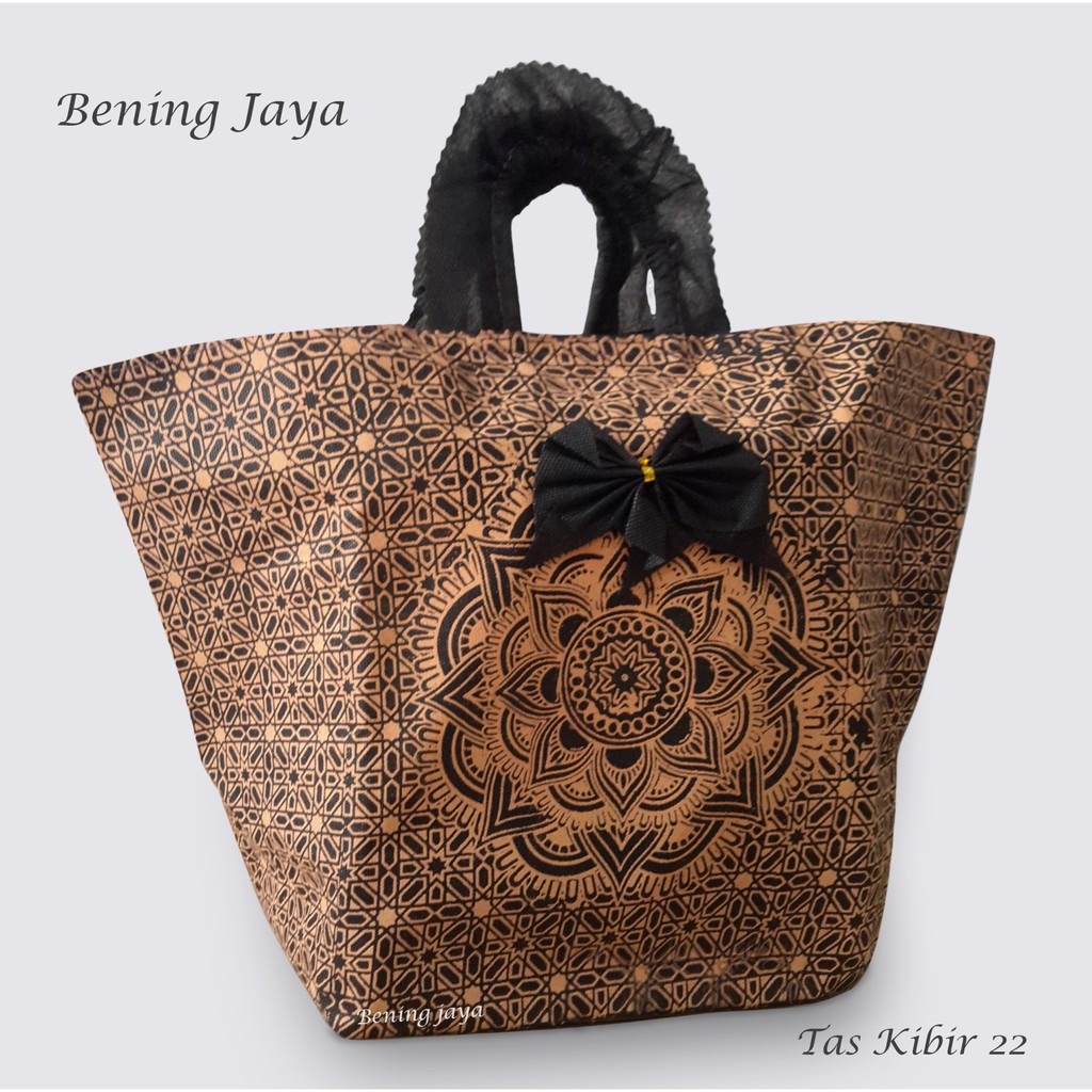 

Tas Hajatan Goodie Bag Kibir 22 Floral Handel Hitam