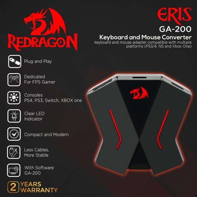 Redragon Keyboard Mouse PS3 PS4 Switch Xbox Converter ERIS - GA-200