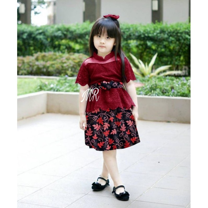 KD ST CACA KS baju anak perempuan setelan kebaya anak umur 3 4 5 6 tahun pesta anak cewek Baju Ramad