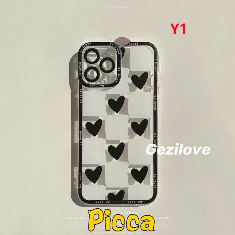 Soft Case Tpu Motif Papan Catur Hati Untuk Iphone 7 8 Plus Xs Max Xr 12 11 13 Pro Max X 6 6S Plus Se 2020