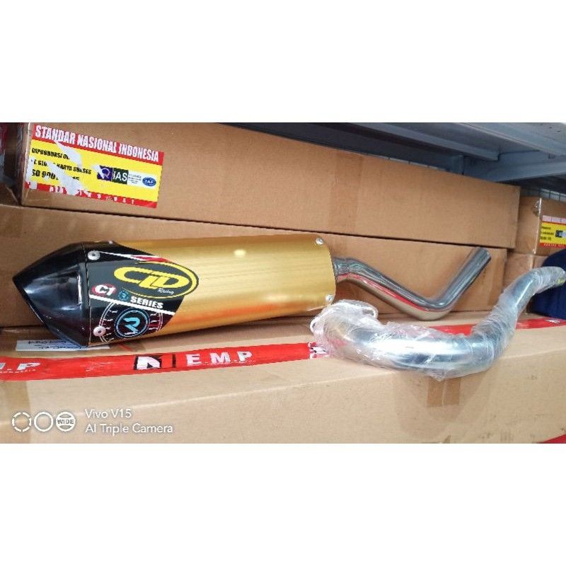Knalpot CRF 150L CLD C1 Series gold