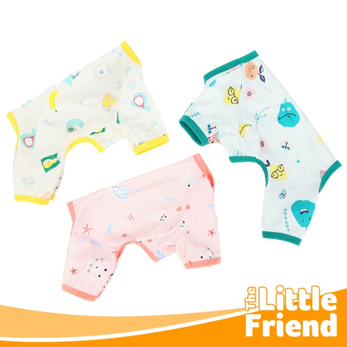 Baju Piyama Tidur Anjing Kucing Dog Cat Jumpsuit Cute Line Full Print