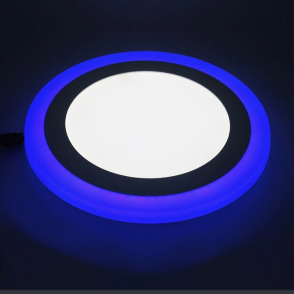 Lampu Downlight Led 12w + 4w Putih Biru kuning 2 warna kotak Bulat IB Panel 3step 12 4 Watt Hias Plafon Tidur list 16w