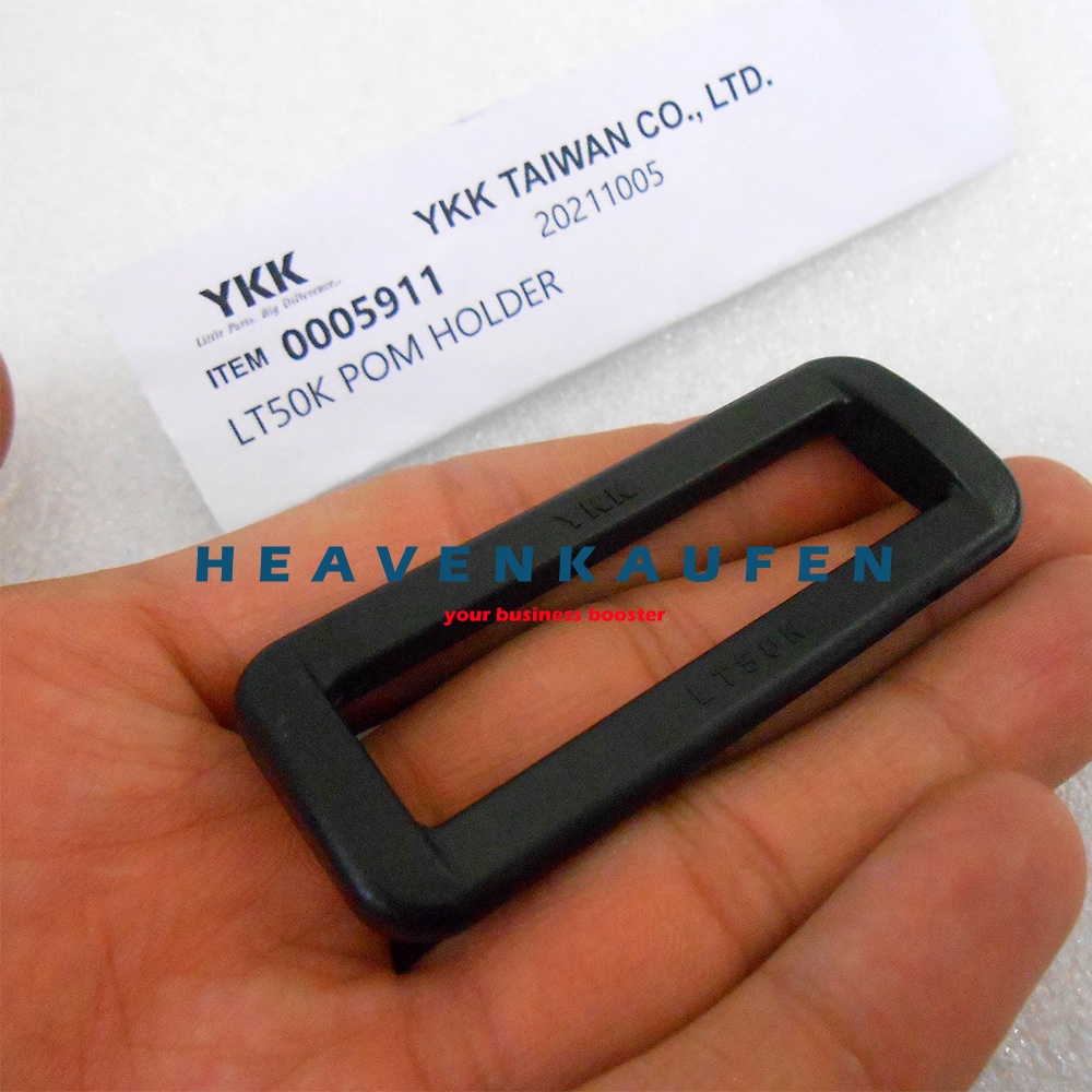 Ring Kotak Tas YKK 5 cm Hitam Poly Acetal POM Bagus Kuat High Quality