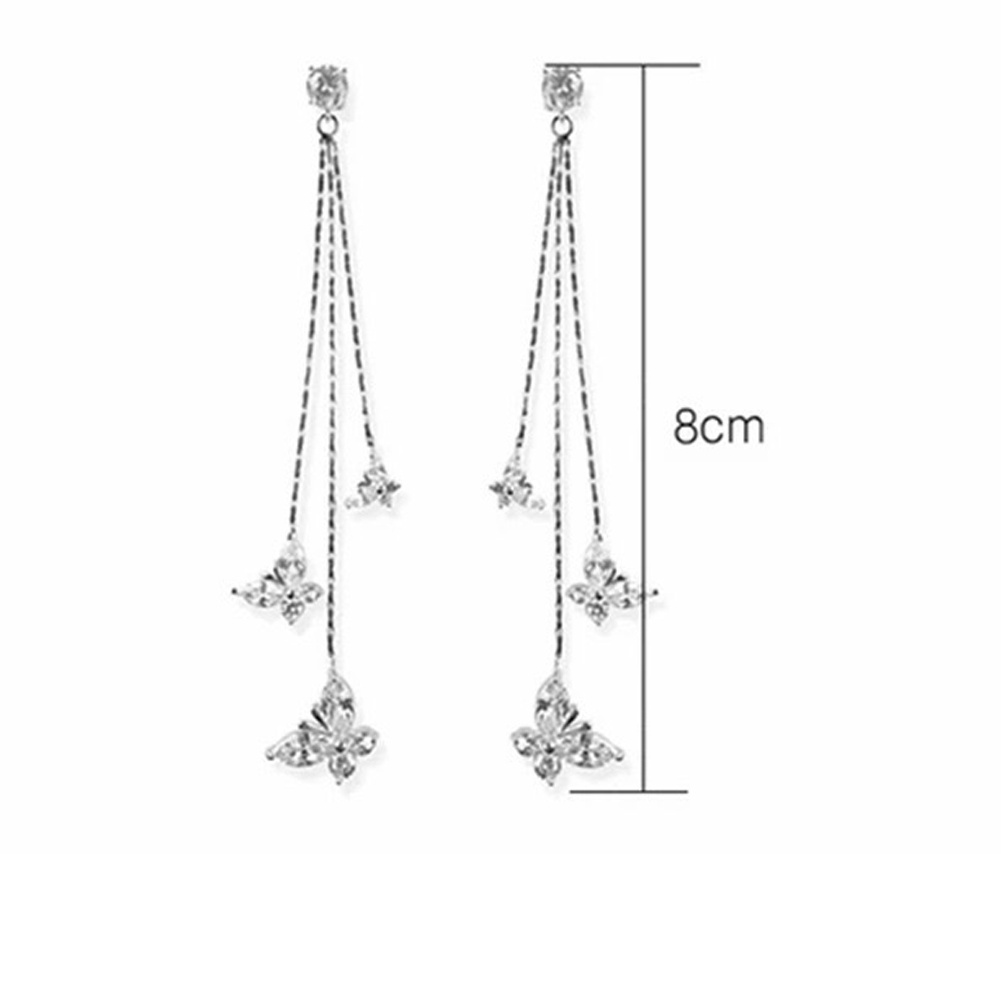 Anting Gantung Panjang Model Kupu-Kupu Dengan Rumbai Untuk Wanita Butterfly