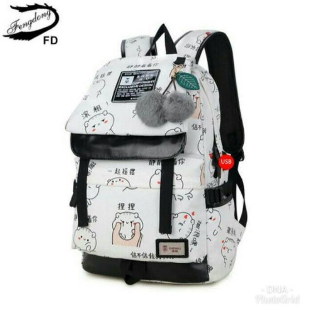 BACKPACK KOREA - Ransel Japan Anime (no pompom) Ransel Anak BISA COD