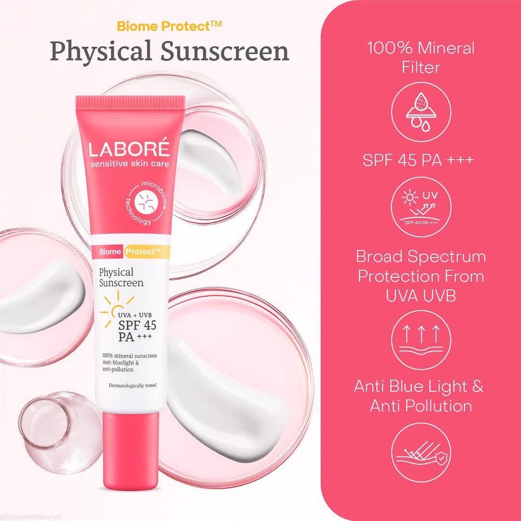 LABORE BIOME PROTECT PHYSICAL SUNCREEN SPF 45 P +++ 30ml