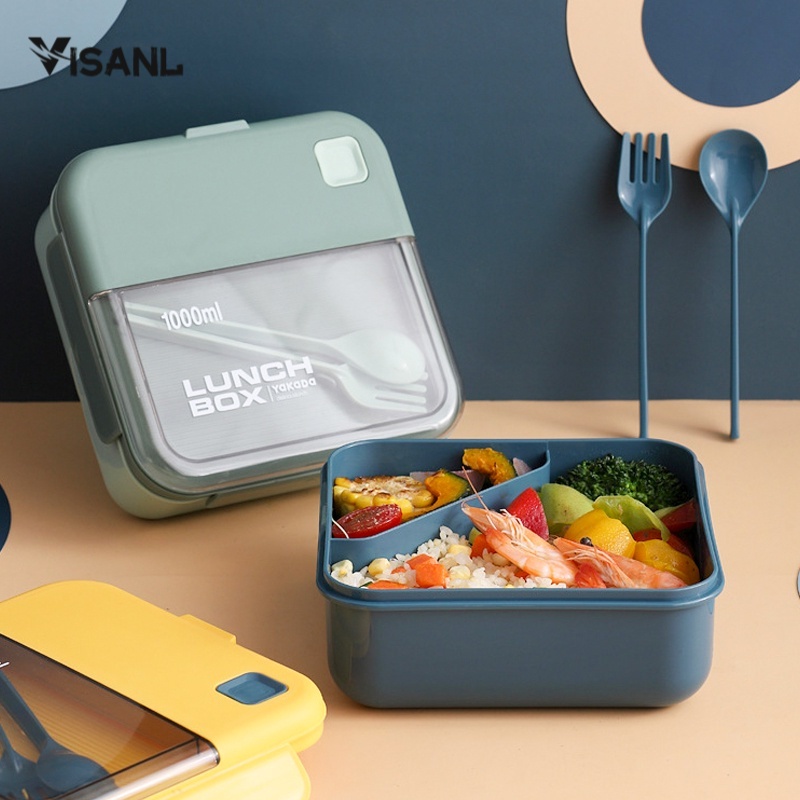 Kotak makan anti tumpah tempat makan lunch box set Kotak Makan Dengan Dengan Kotak Sup Dan Sendok