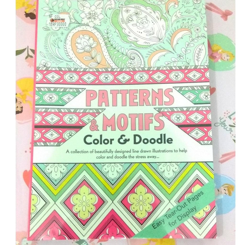 BUKU DOODLE DAN MEWARNAI Notebook Doodles Super Cute Colouring