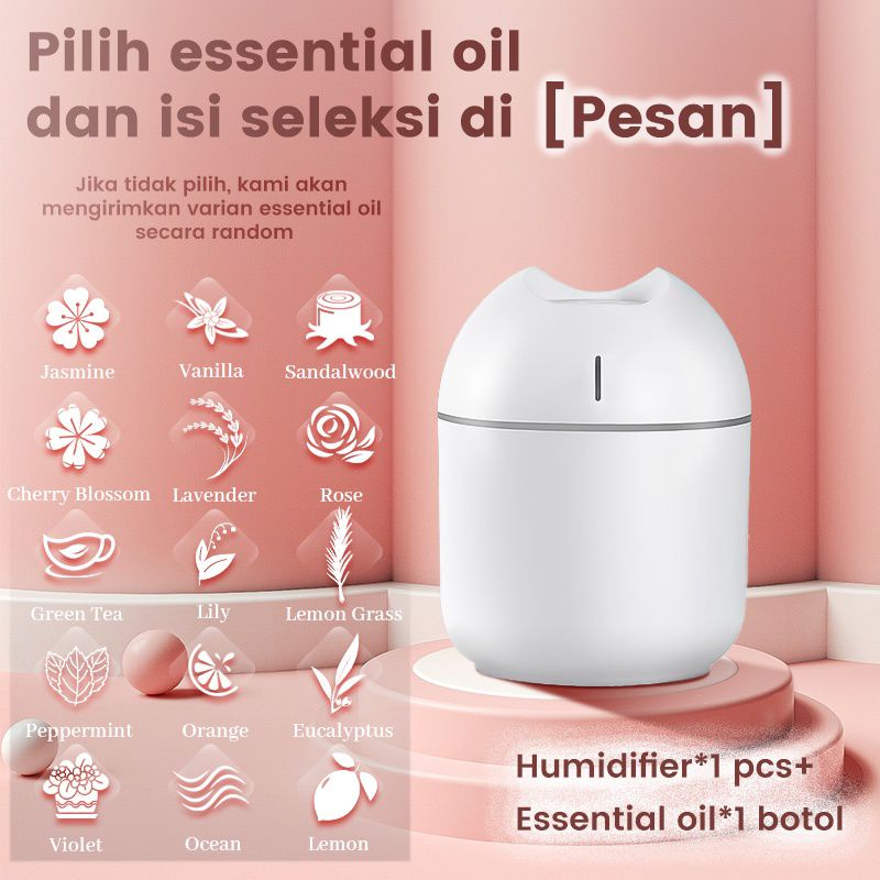 Pelembab udara Humidifier araoma Terapi Diffuser