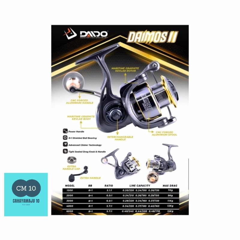Reel Daido Daimos II Ukuran 1000-2000-3000