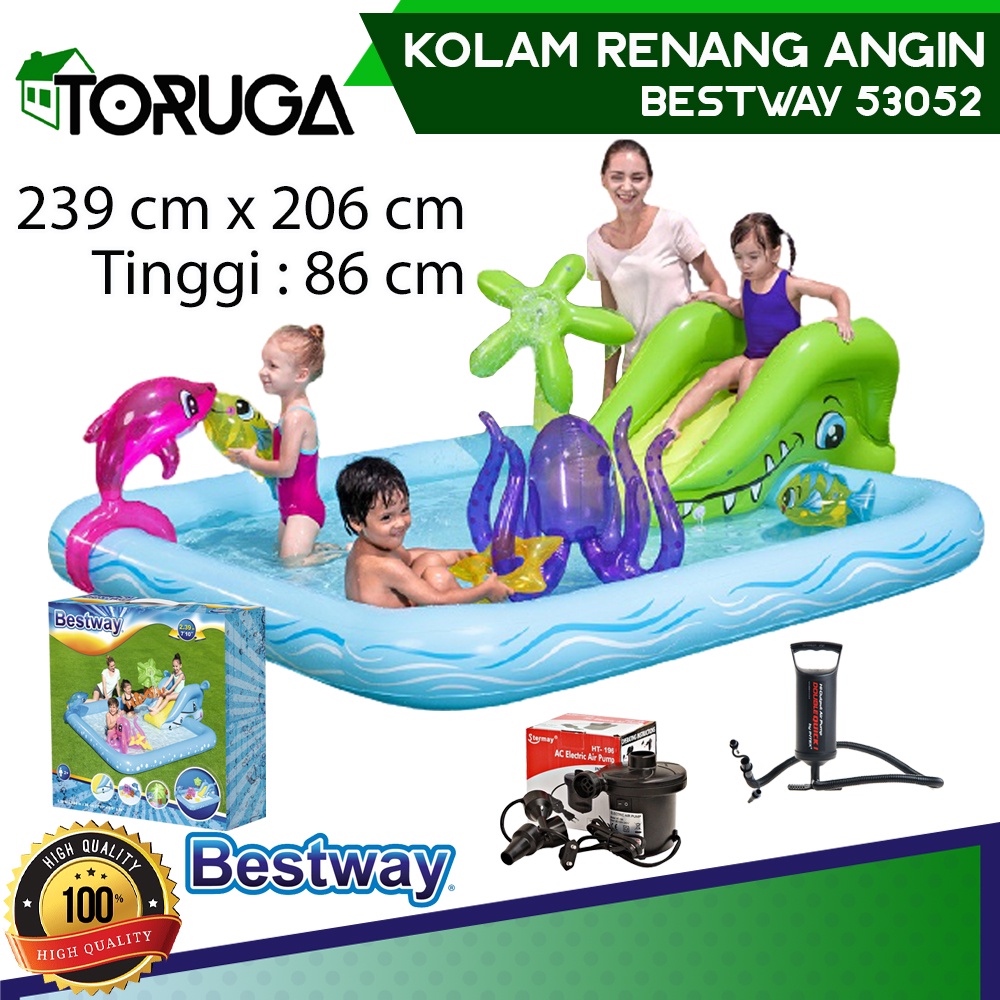 Kolam Renang Angin Anak Bestway Fantastic Aquarium Play Pool - Bestway 53052 239x206x86cm