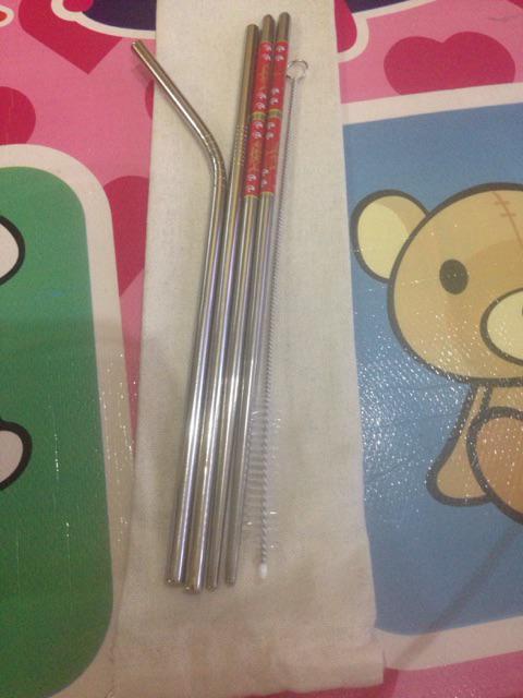 (free Sendok Garpu)noona Sedotan Sumpit Stainless Set