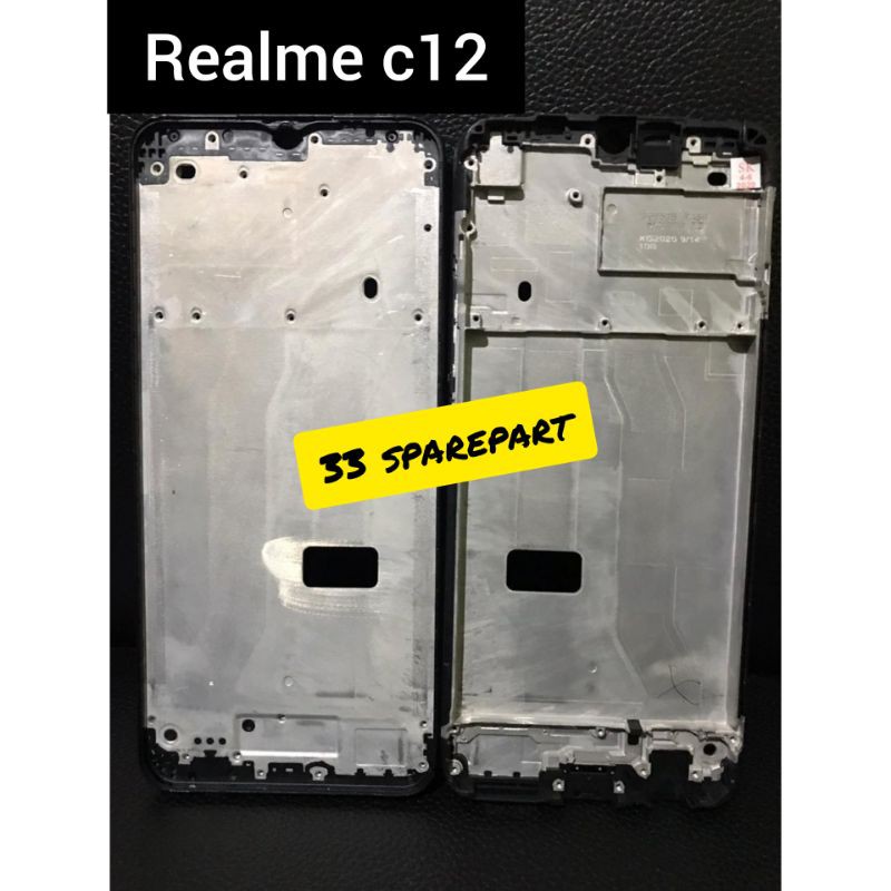 FRAME LCD / BEZEL / TULANG TENGAH  REALME C12/C15 ORIGINAL