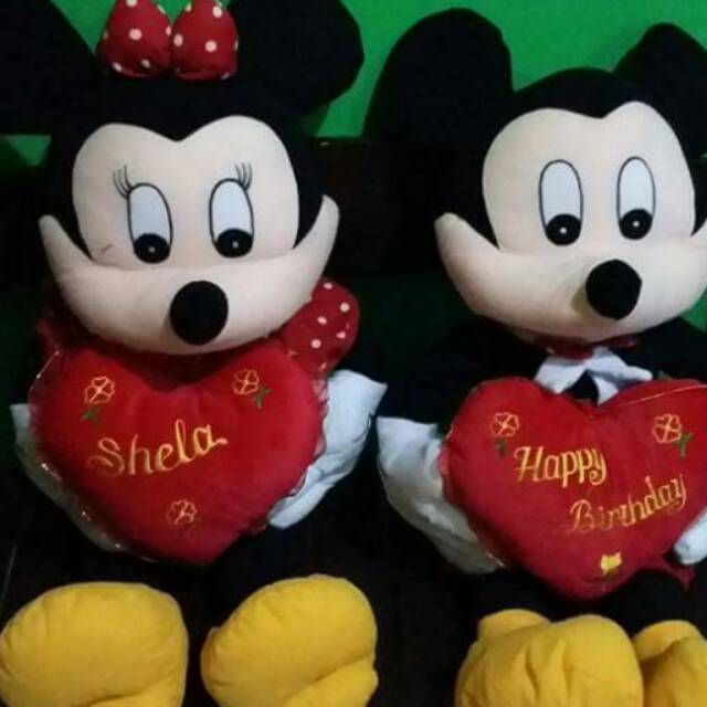  UKIR NAMA  atau FOTO  Boneka  mickey atau minnie jumbo 