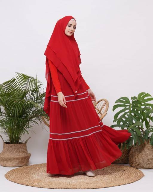 AMNA Syari ori WARDAH Gamis Cerutty
