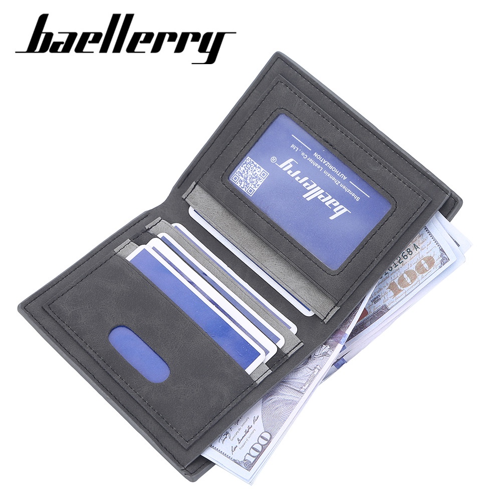 BAELLERRY D9186 Dompet Pria Bahan Kulit PU Leather Premium WATCHKITE WKOS