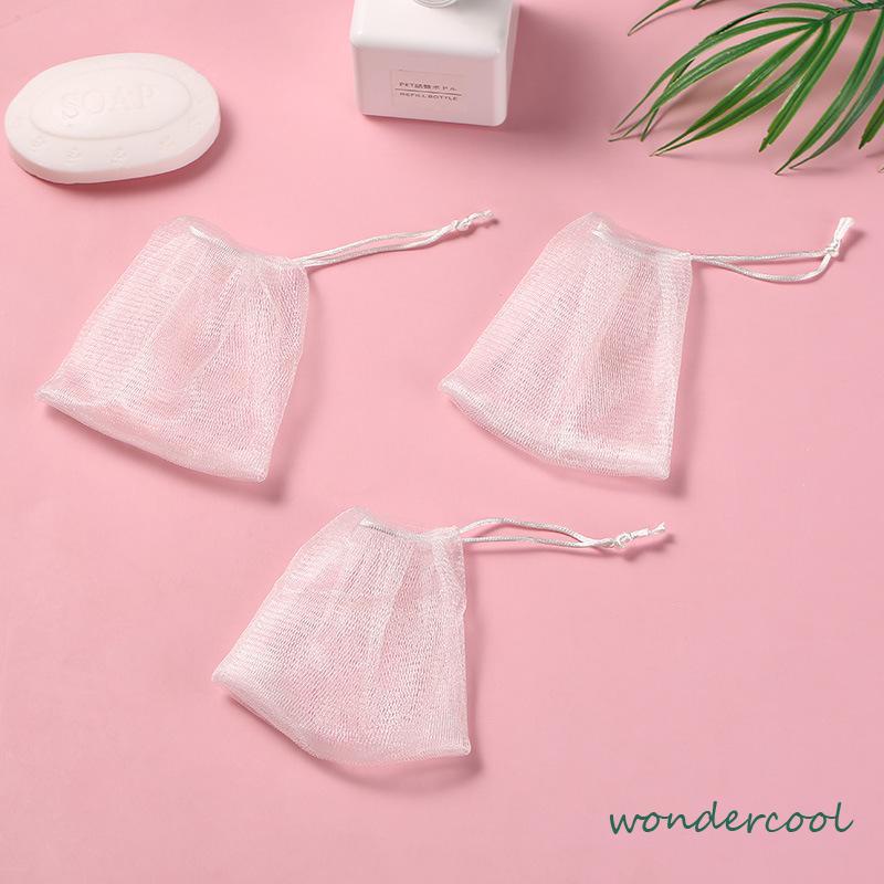 Foaming Mesh Pembersih Wajah Cleansing Mesh Handmade Soap Mesh Bag-Won