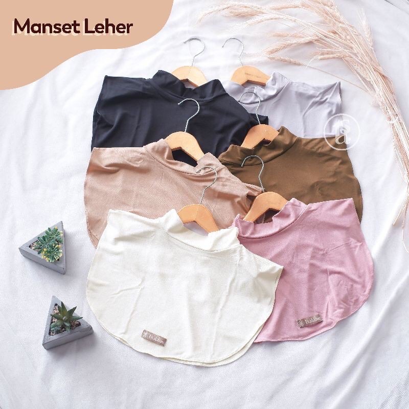 Manset Leher bahan PREMIUM kaos rayon ( cahaya manset leher)