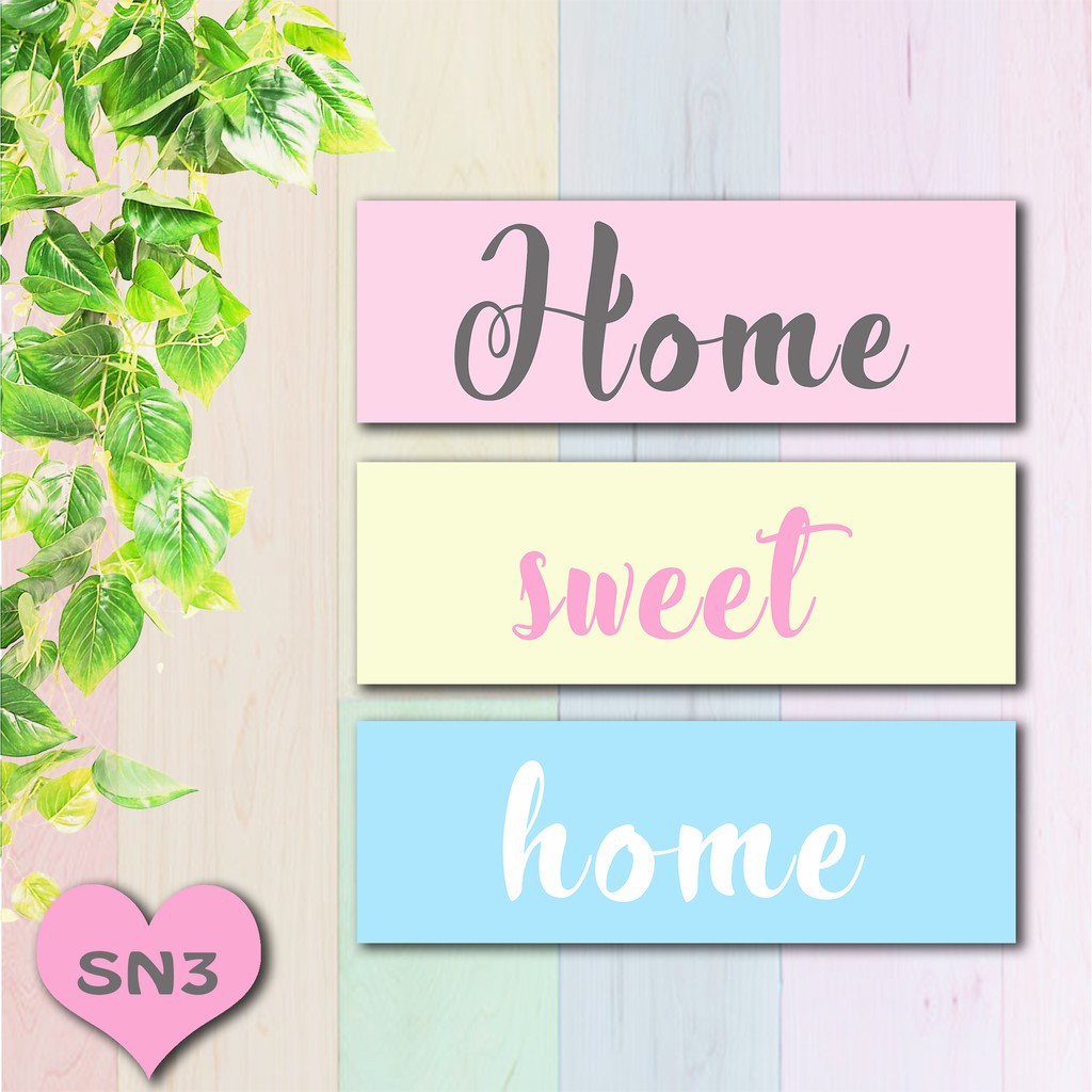 Wall Decor Hiasan Dinding Home Sweet Home / Walldecor / Pajangan / Hiasan Dinding - SN3