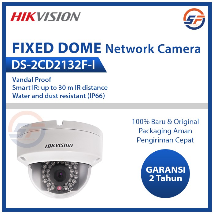 HIKVISION Fixed Dome Network Camera DS-2CD2132F-I IP Kamera 4mm CCTV