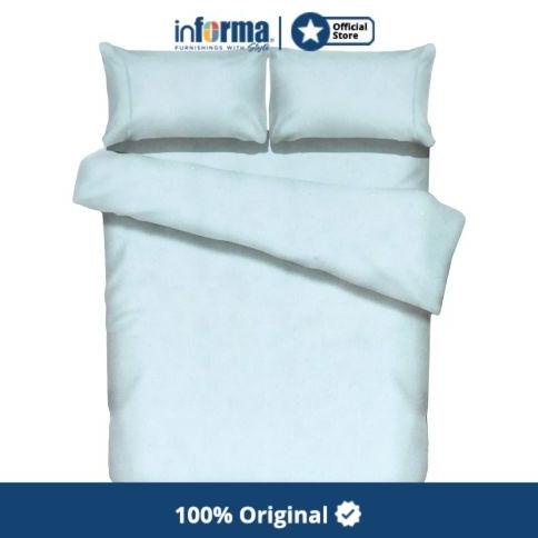 Informa - Set Sprei - Sheet Set Microfiber Emboss (D) Blue