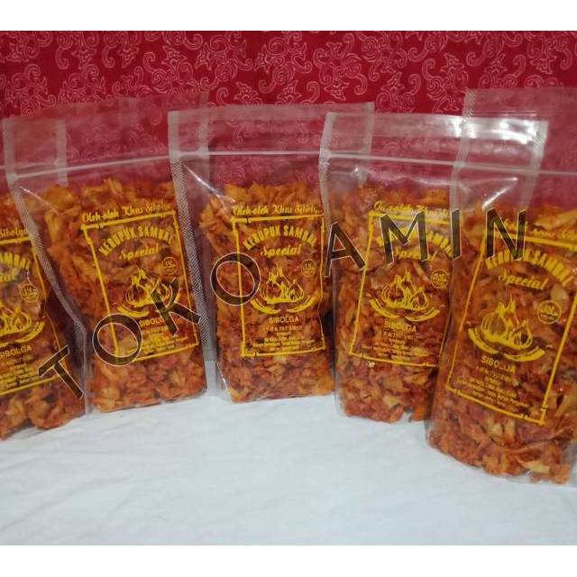 

KERIPIK SAMBAL SIBOLGA kemasan zipper 180 gram