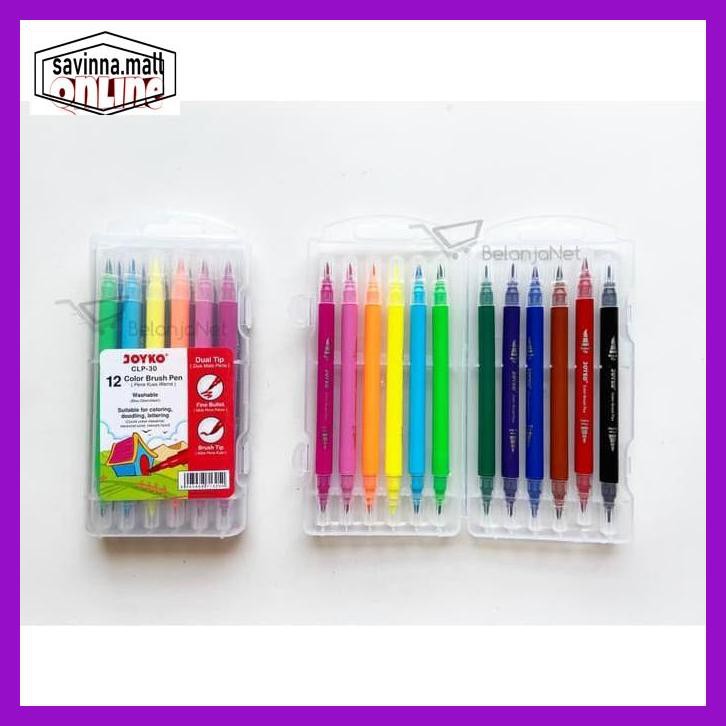 

U0Uo879- Color Brush Pen Pena Kuas Warna Joyko Clp-30 12 Warna Color Y7Ry688-