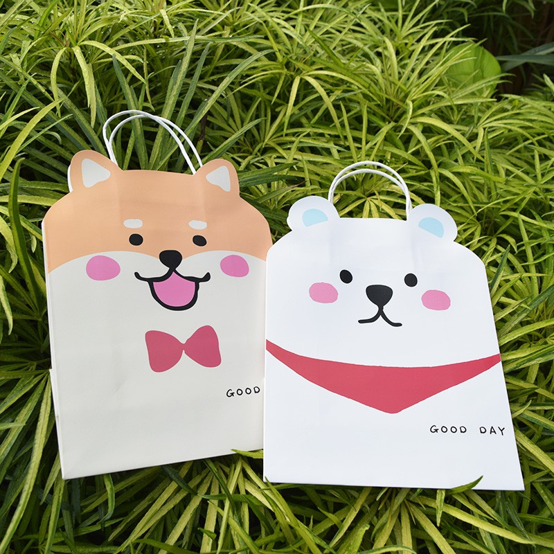 

Good Day Fancy Paper Bag / Tas Kertas gambar Polar Bear dan Shiba Inu
