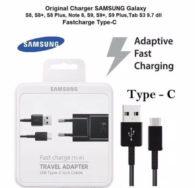 Charger Samsung Original 100% Tipe S8/S8 plus/S9/Note8