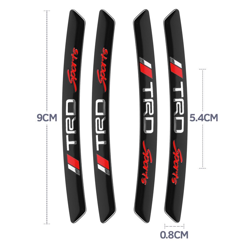 4Pcs Mobil Roda Pusat Hub Stiker TRD Olahraga Emblem Lencana untuk Toyota Avanza Rush Kijiang Innova Calya Razie Yaris Aksesoris