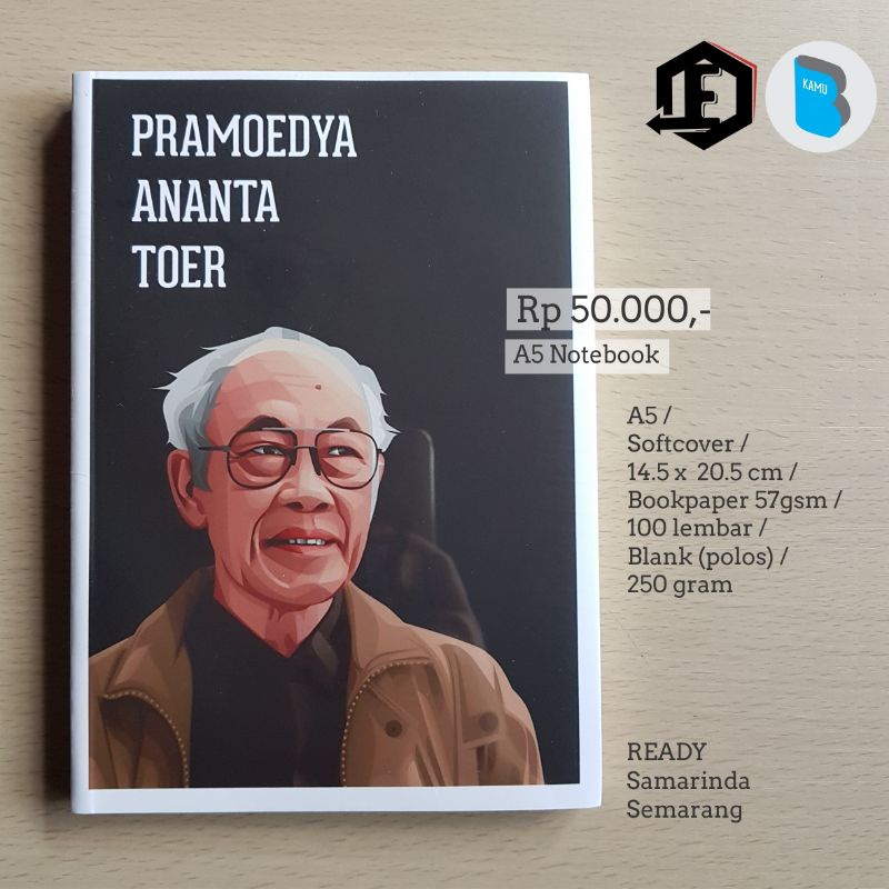 

[57 gsm] A5 Notebook Pramoedya Ananta Toer Buku Catatan Jurnal Tokoh Penulis Sastra Bookpaper