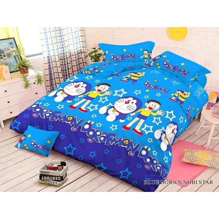SPREI KARAKTER DORAEMON NO.1 (180x200) / SEPREI BONITA HOMEMADE DORAEMON/SPREI KARAKTER JUMBO