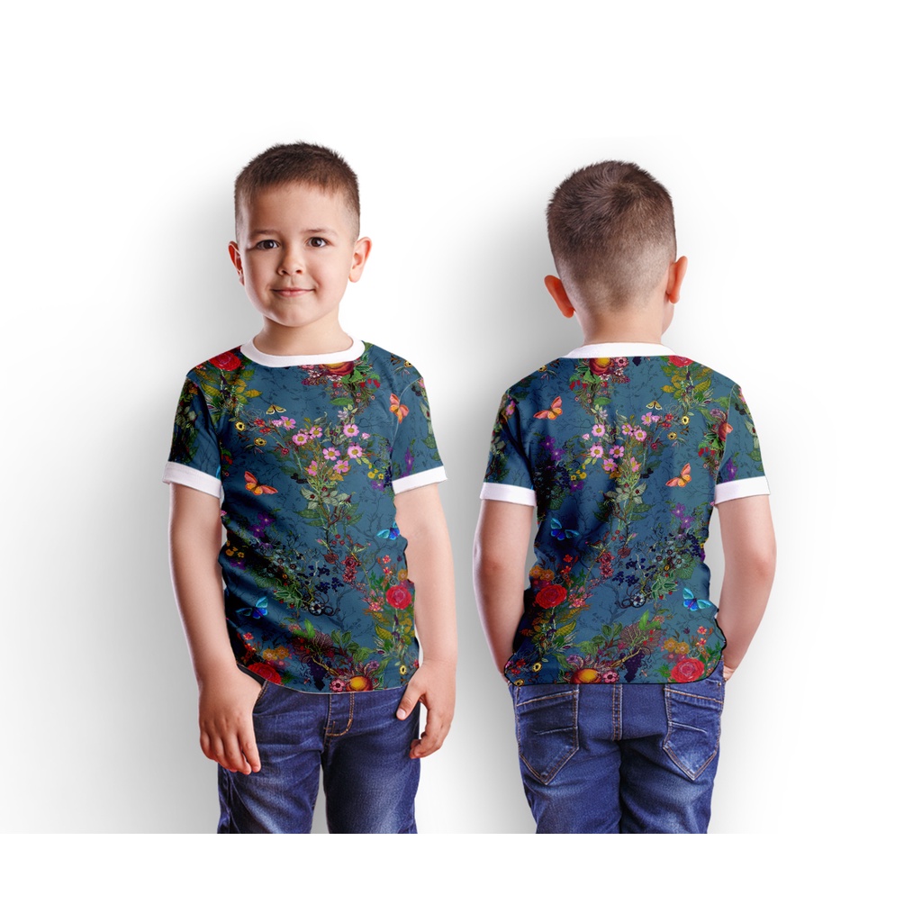 Kaos Anak OLAHRAGA GOLF ABSTRACT FLORAL Fullprinting Sublime Premium