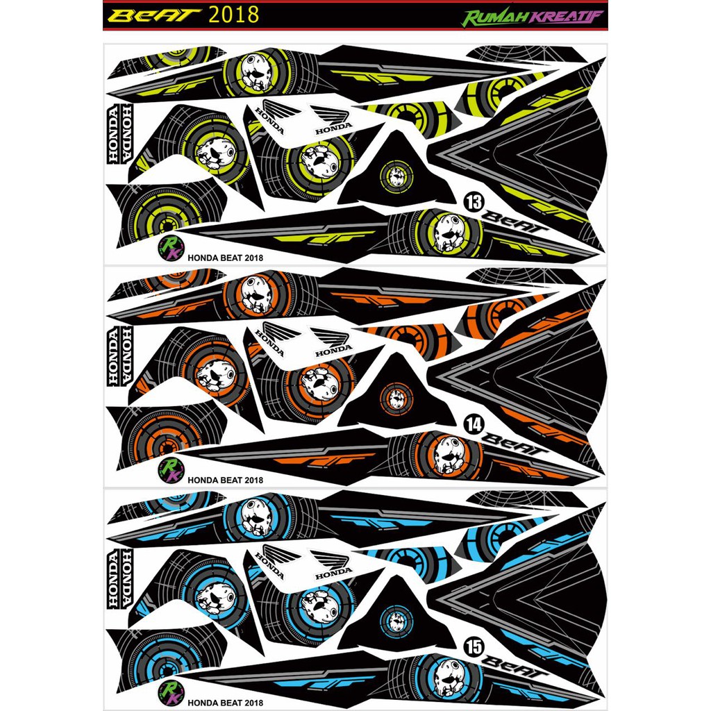 striping beat fi 2018 hitam variasi