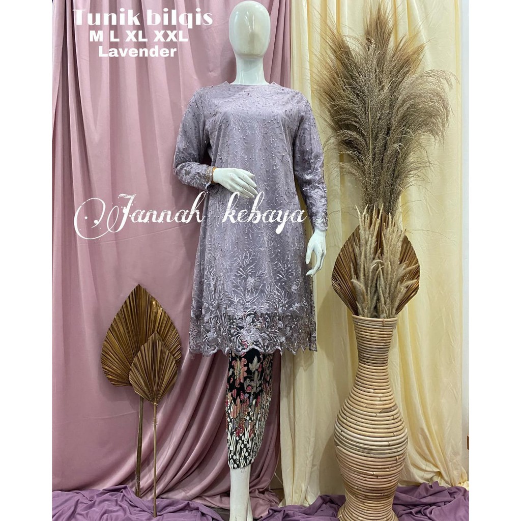 PROMO SET TUNIK TULLE BORDIR BILQIS / SET TUNIK TULLE PESTA