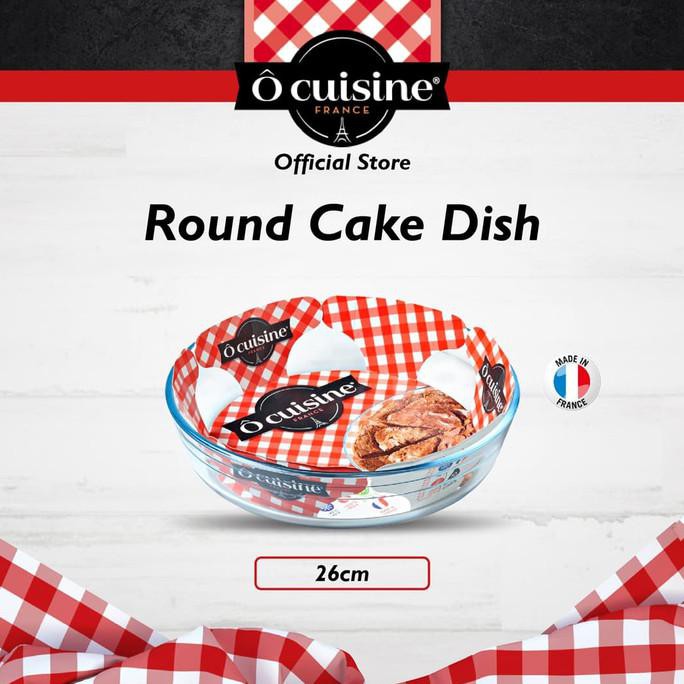 HOTLIST Loyang Kaca Bulat Ocuisine Glass Bakeware - Round Cake Dish 26Cm