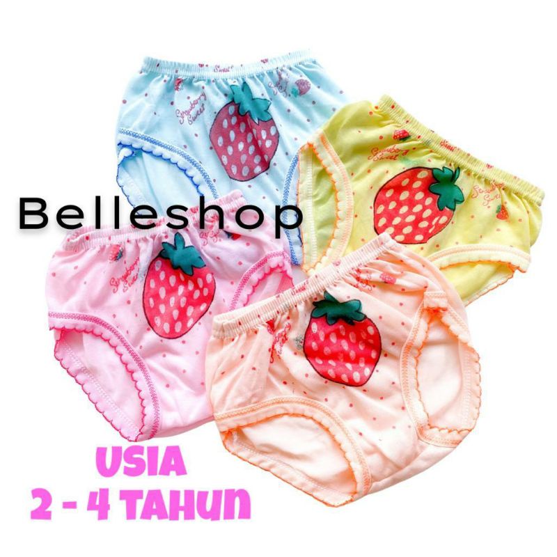 12 PCS Celana Dalam Anak Murah STRAWBERRY