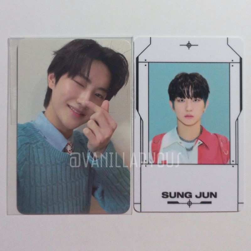 TNX PHOTOCARD TAEHUN BENEFIT POB HELLO82 SIGNED ALBUM & SUNGJUN ID CARD 1ST ALBUM WAY UP PNATION LOU