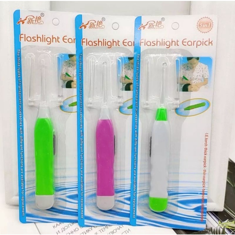 FLASHLIGHT EARPICK LED POLOS PEMBERSIH TELINGA KOREK KUPING LED