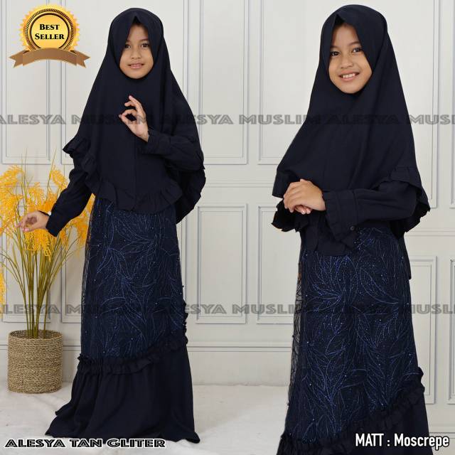 Baju muslim anak 2-5T baju gamis syari anak  dress anak perempuan  islami