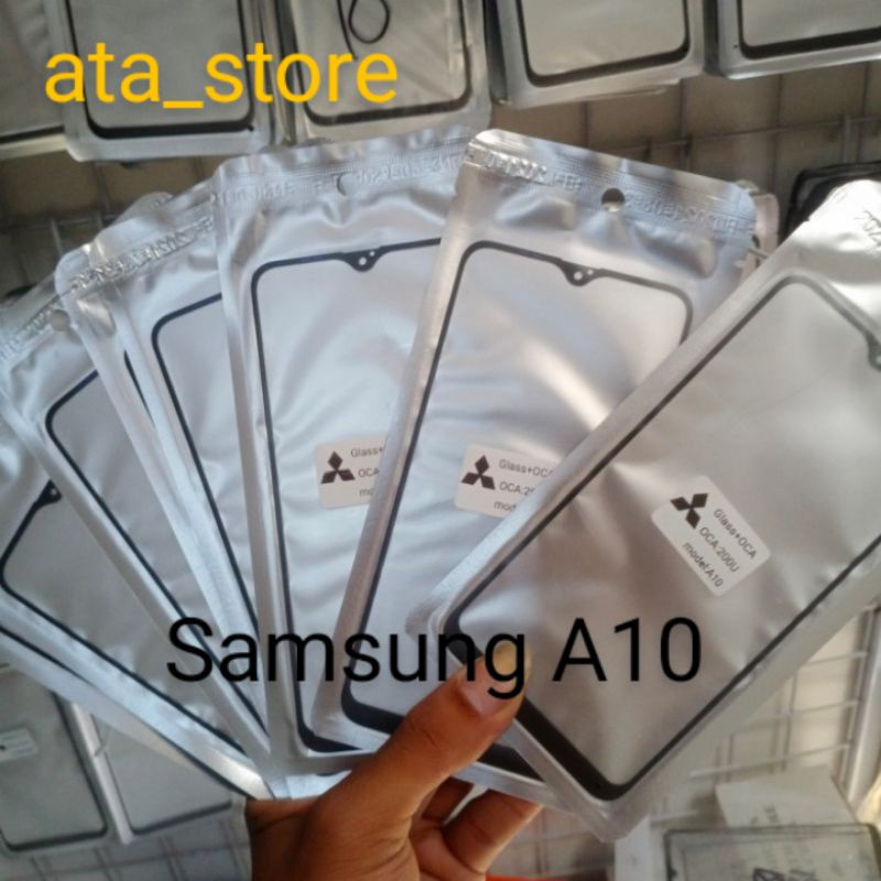 Kaca Depan Kaca LCD Samsung A10 TS TC Touchscreen Glass LCD + Lem Oca Kering Original