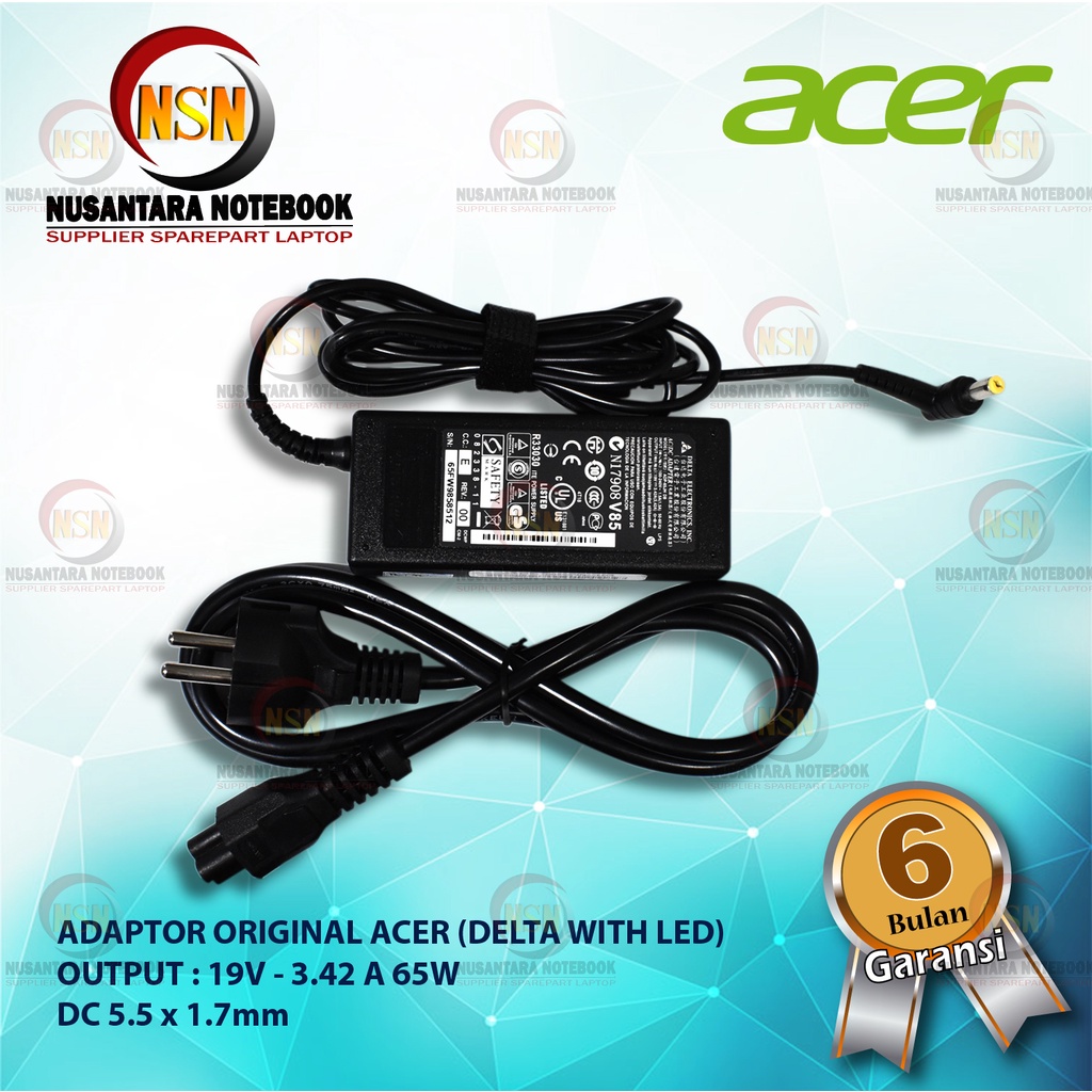 ADAPTOR ACER (DELTA) 19V 3.42A with LED